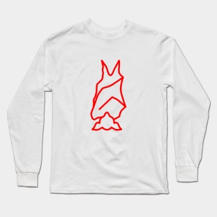 Bat Boys Logo - Red Long Sleeve T-Shirt